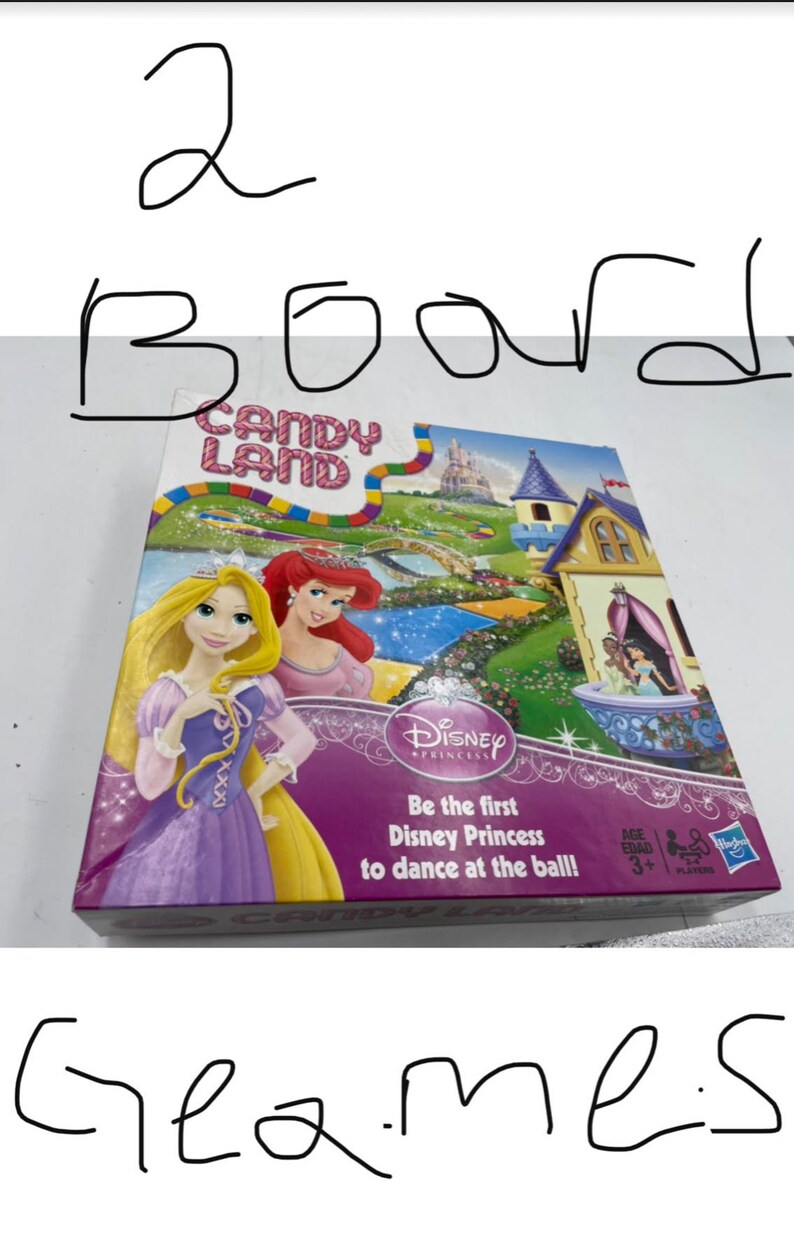 Disney Princesses Candy Land Board Game And Cinderellas Coach Etsy