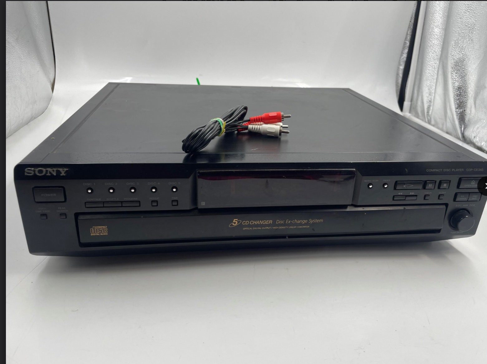 Sony CDPCE345 CD Compact 5 Disc Changer Player No Remote Tested