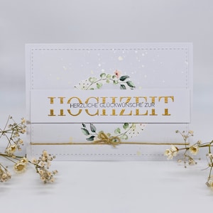 Hochzeitskarte / Glückwunschkarte zur Hochzeit - Sommerkranz