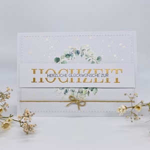 Hochzeitskarte / Glückwunschkarte zur Hochzeit - Eukalyptus