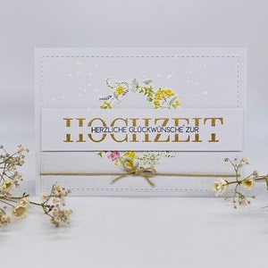 Hochzeitskarte / Glückwunschkarte zur Hochzeit - Wildblumen