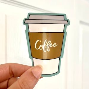 Coffee Cup Sticker | Coffee Sticker | Waterproof Sticker | Coffee Mug Sticker | Laptop Sticker