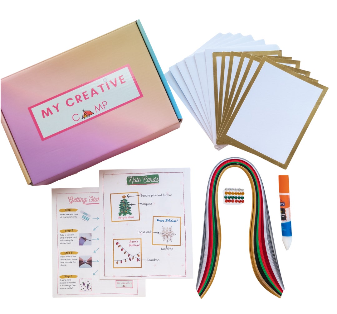 Holiday Card Quilling Kit DIY Beginner Paper Quilling Craft Etsy