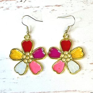 Lesbian PRIDE Floral Earrings