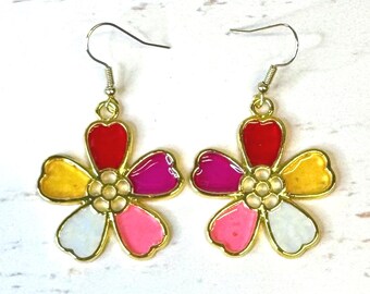 Lesbian PRIDE Floral Earrings