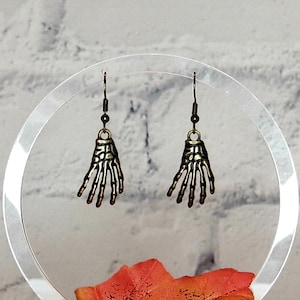 Skeleton Hand HALLOWEEN Earrings, Gothic Jewelry, Gift Idea for Halloween
