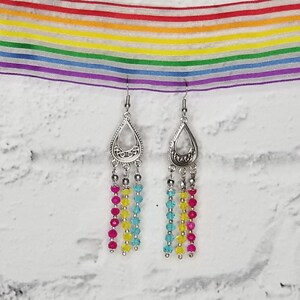 Subtle Beaded PANSEXUAL Earrings