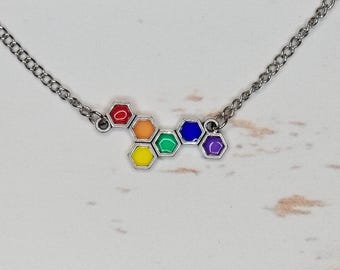 Collar ORGULLO de panal de plata