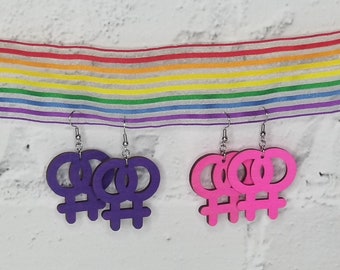 Lesbian SYMBOL Pride Earrings