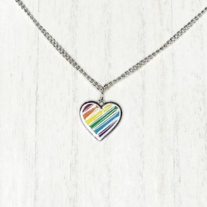 Rainbow HEART Pride Necklace