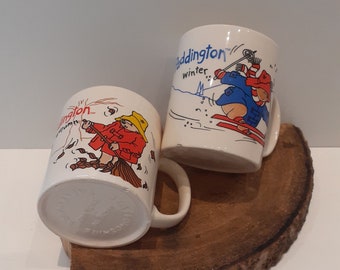 Paddington Beer, cups, mugs, with 'spots', i.e.: stirring traces or production errors or chip(s) Douwe Egberts - Netherlands, '90s