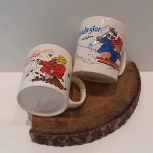 Paddington Beer, cups, mugs, with &#39;spots&#39;, i.e.: stirring traces or production errors or chip(s) Douwe Egberts - Netherlands, &#39;90s