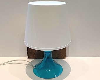 Lampe De Table Oeuf En Verre Soufflé à La Main De Murano Italie Circa 1968 115x8x8