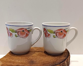 Wood&Sons - Alpine Meadow, single mug or set of two mugs, coffee mugs, milk cups, with a sturdy handle, England