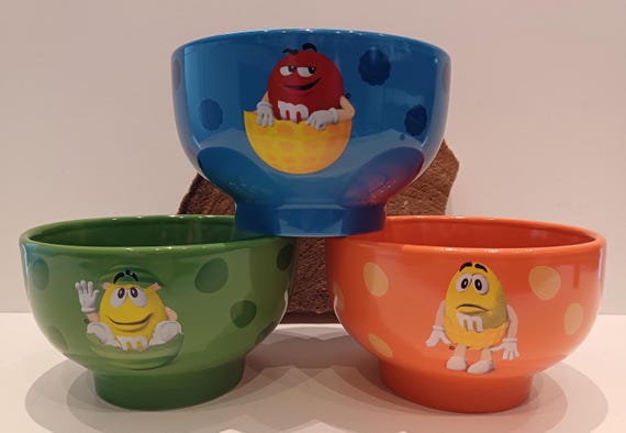 M&m's, Large Bowl, Different Colors and With Large Dots, With a