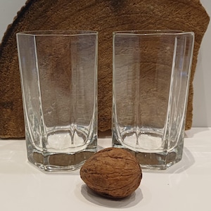 Luminarc - Octime, set of two clear lemonade and water glasses, Luminarc France, 1980s