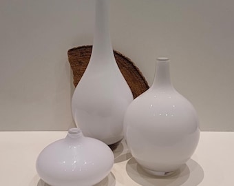 White Handblown Glass Vase Designed by Johanna Jelinek for IKEA - Etsy