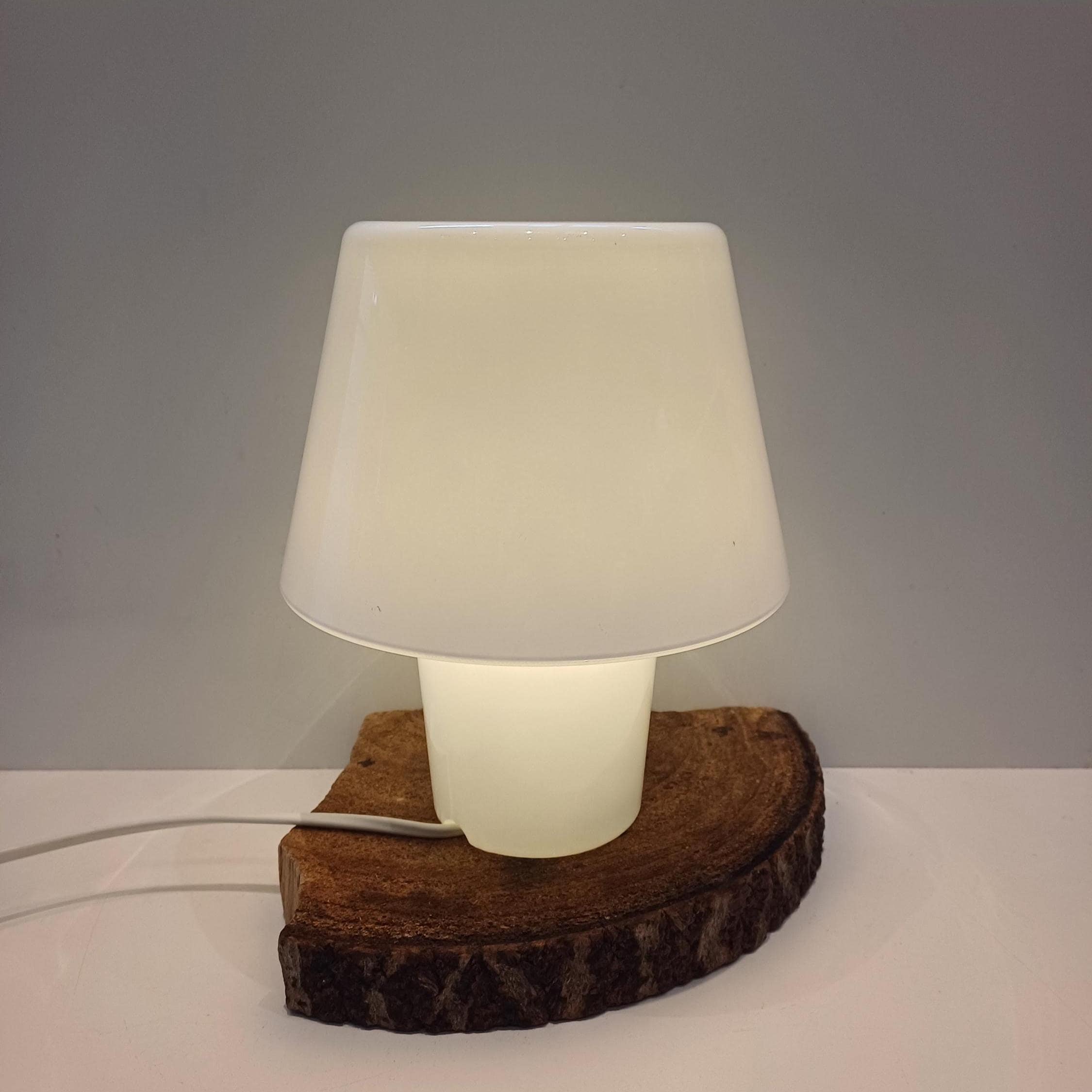 Vintage IKEA Gavik Desk Lamp Light Glass Shade Pink/purple