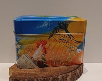 Wasa, boîte de conserve, boîte de conservation pour crackers Wasa, avec de belles images colorées, fabriquée dans la période 1985/1999