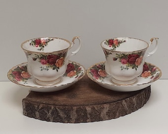 Royal Albert, &#39;Old Country Roses&#39;, a fine gentleman&#39;s cup with saucer(sold out), and replacement saucers, England, 1960s
