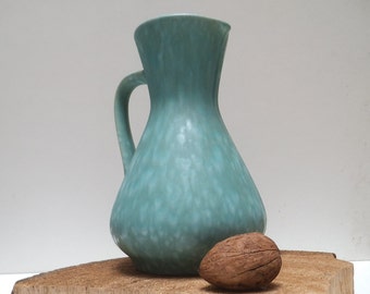 Vase (vase), Jasba, Allemagne de l’Ouest, marqué 213/18, turquoise, objet de collection, années 60