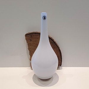 Ikea, Salong, white handmade glass vase, design Johanna Jelinek