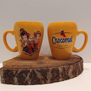 RESERVED MUG A AND B Chocomel - Efteling, mug, image of Pardoes and Pardijn, and the well-known logo of the glass of chocolate milk