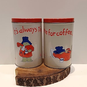 Paddington Beer, Douwe Egberts - Netherlands, storage tin for coffee, &#39;Always time for coffee...&#39;, tin with lid, 1995