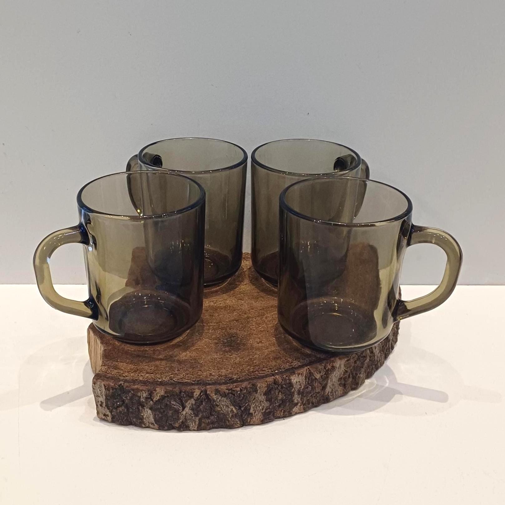 Lot De 6 Mugs Arcoroc Océan – Verre – Vintage France – Boîte D'origine – NEUF