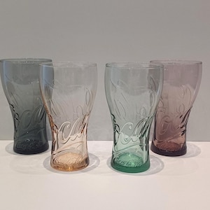 Coca-Cola, single glass, set of two or three glasses; embossed twice the brand name, collector's item