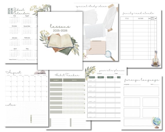 Charlotte Mason Homeschool Planner (in Green)