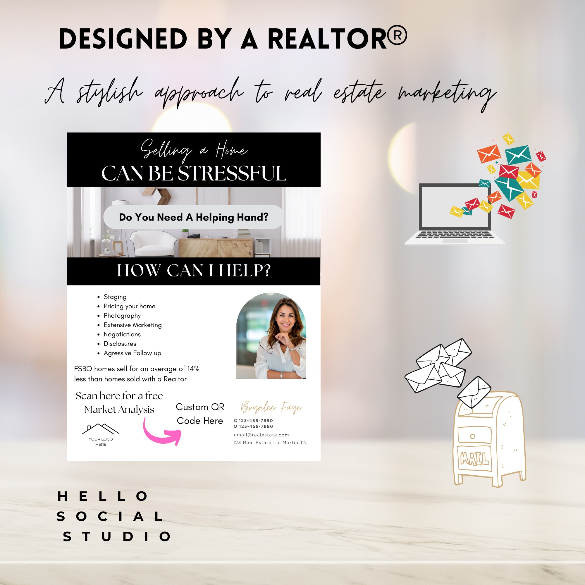 Real Estate FSBO Template Real Estate Template Modern Real Estate Agent ...
