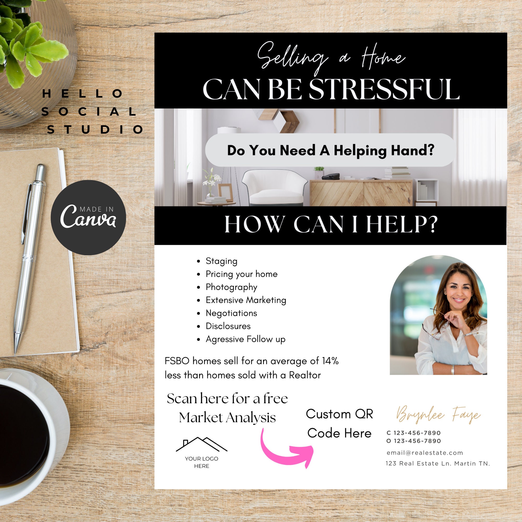 Real Estate FSBO Template Real Estate Template Modern Real Estate Agent ...