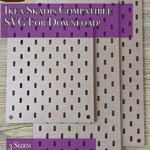 Fichiers SVG à télécharger ! Multipack de panneaux perforés - Compatible Skadis et Standard dans différentes tailles ! Compatible Glowforge !