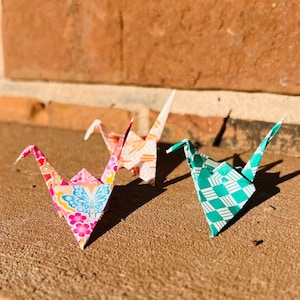 Origami Paper Cranes - 100, 500 or 1000 Paper Cranes - Party Table Decorations - Origami - Party Table - Table Confetti - Patterned Cranes