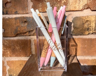 Personalized Pen Holder / Name Pen Holder / Name Pencil Holder / Rose Gold Pen Holder / Cute Desk Pencil Holder / Cute Pen Holder / Pink