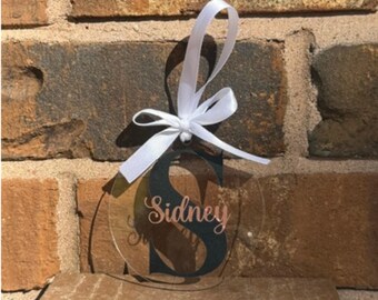 Monogram Ornament, Personalized Family Ornament, Coworker Christmas Gift