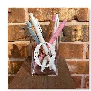 Personalized Monogram Pen Holder / Name Pencil Holder / Monogram Pen Holder / Cute Desk Accessories / Cute Office