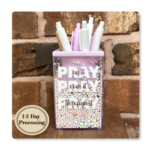 Pray On It - Pray On It Pray Over It Pray Through It - Prayer Desk - Prayer Gift - Church Gift - Religious Office Gift - Gift for Church