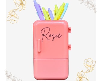 Personalized Mini Fridge Pen Holder, Desk Organizer, Large Pen Holder, Children's Desk
