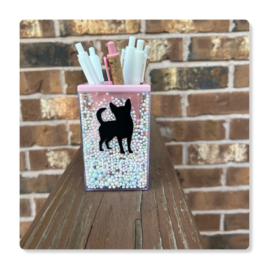 Personalized Dog Pen Holder Dog Pen Holder Pencil Holder Dog Breed