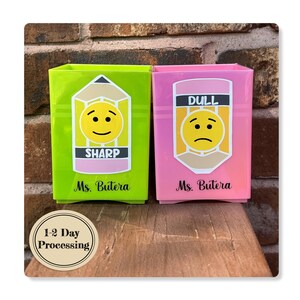 Sharp and Dull Pencil Holders - Classroom Pencil Holders - Large Sharp & Dull Pencil Holder Set - Pencil Holders - Classroom Gift Teacher