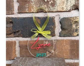 Personalized Ornament, Christmas Ornament, Ornament, Personalized Name Ornament, Custom Name Ornament, Bow, Teenager Gift, Bulk Gift