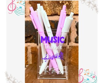 Personalized Music Teacher Gift, Music Teacher, Choir Teacher, Band Teacher, Pen Holder