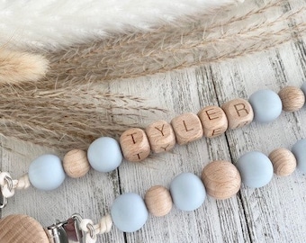 Personalized Pacifier Clip / Custom Baby Name / Personalized Baby Gift / Baby Shower gift /last minute gift / Newborn gift / Boho baby