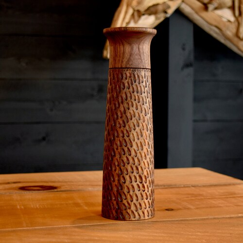 handmade wooden pepper grinder