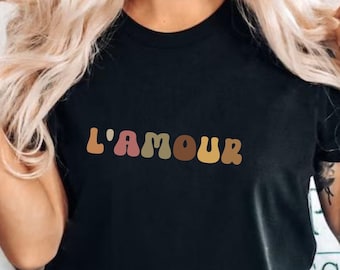 Camisa do amor, camiseta eu te amo, camiseta para casal, camisa L'Amour Love, presente para namorada, presente para namorado, presente para noivo, presente para cônjuges