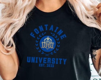 Camiseta Fontaine Genshin Impact, Jogos, Cidade de Genshin Impact, Cidade Francesa de Genshin Impact, Camiseta de Jogos Online, Presente para Jogadores, Camiseta Fontaine