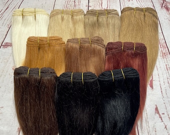 100g Straight Mohair Weft - 5 metres (15 ft) - Mohair Doll Hair -Reborn Hair - Blythe Doll Hair - Waldorf Doll Hair - BJD Doll - Rerooting