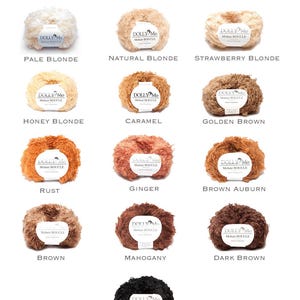 DollyMo - Mohair Bouclè - Mohair Yarn - Doll Hair - Mohair Doll Hair - Natural Doll Hair - Waldorf Doll Hair - Bouclè Yarn